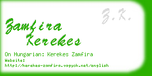 zamfira kerekes business card